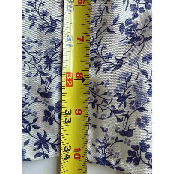 Reformation Mini Fitted Skater Dress in Blue & White Floral Size 8 - Picture 8 of 11